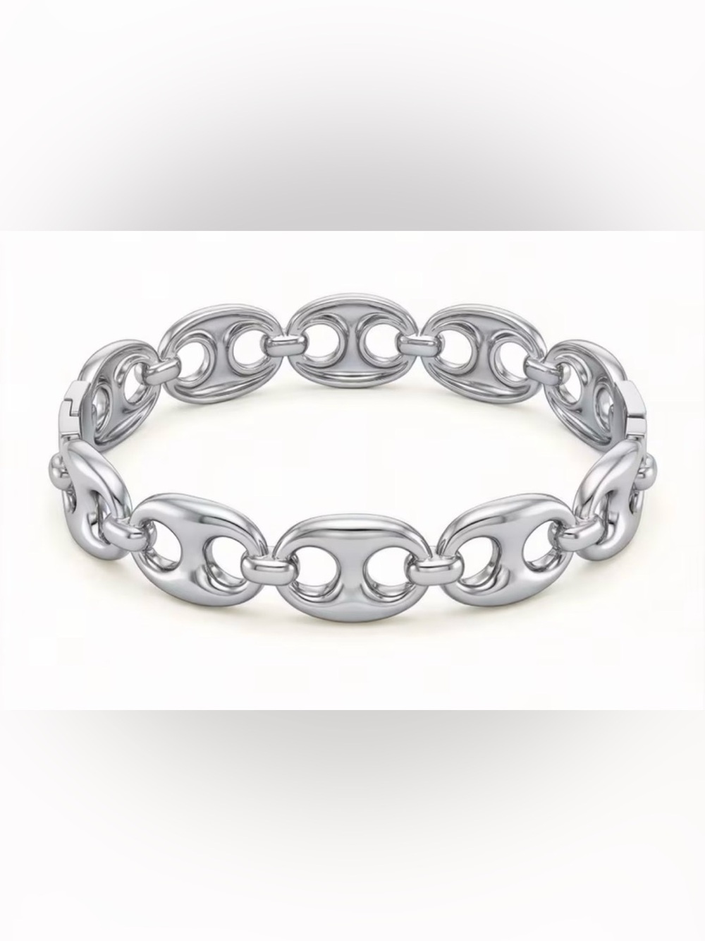 Sterling Silver Link Bracelet - Polished Silver Chain